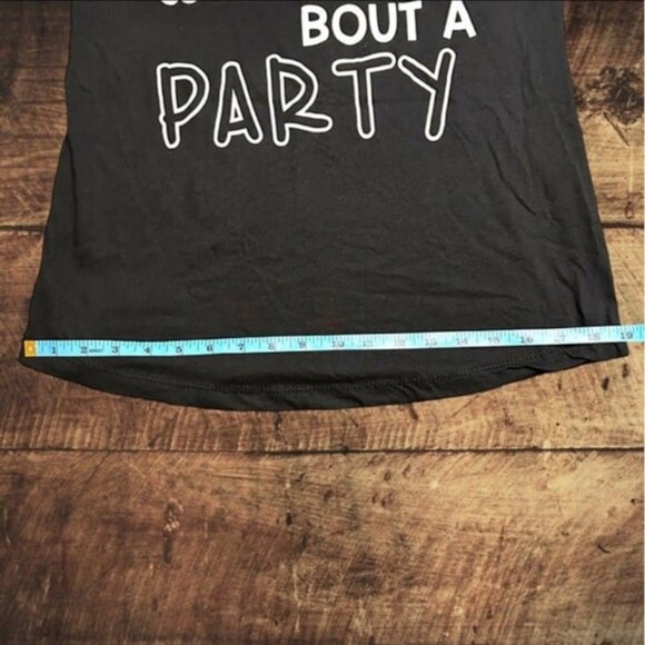" Taco 'Bout a Party " Black Women's Graphic Sleeveless Racer Back Tank Top L - Picture 7 of 7